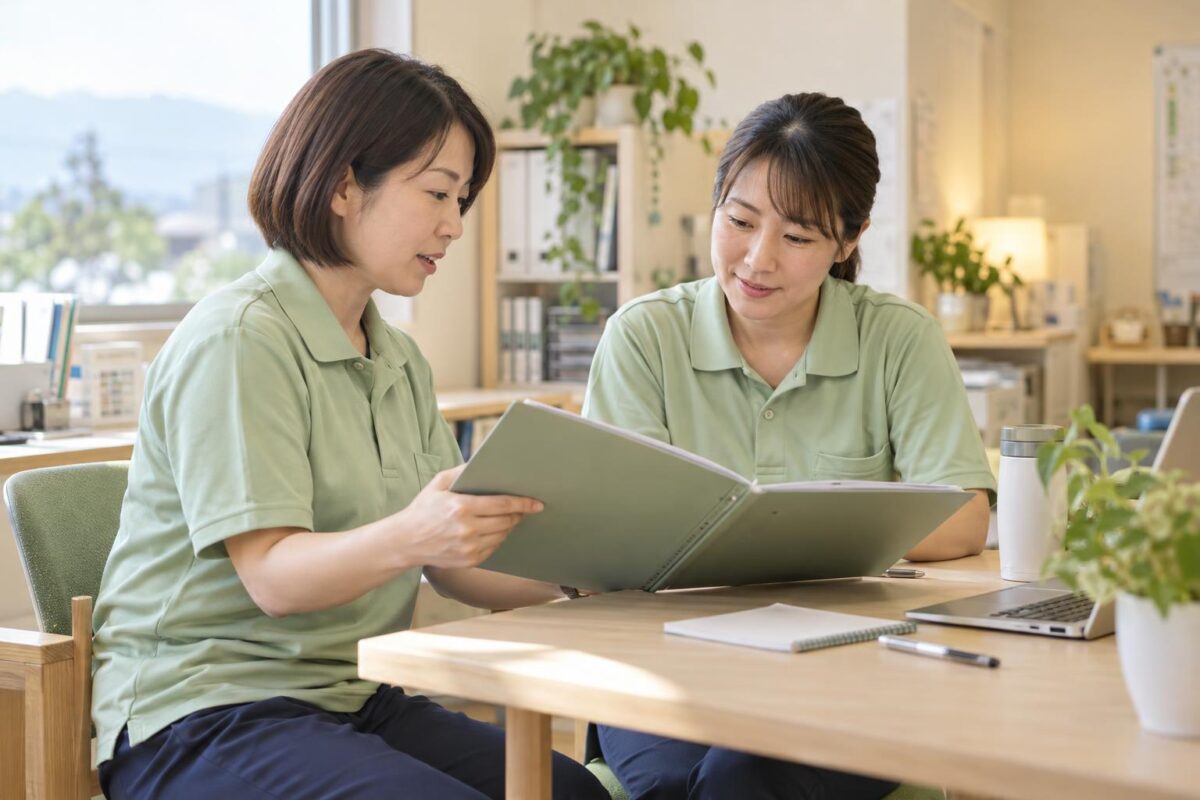 仕事中の及川 佳奈さん
